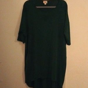 LuLaRoe Irma discontinued style solid green